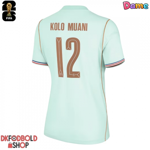 Frankrig Randal Kolo Muani #12 Udebanetrøje Dame VM 2026 Kort ærmer